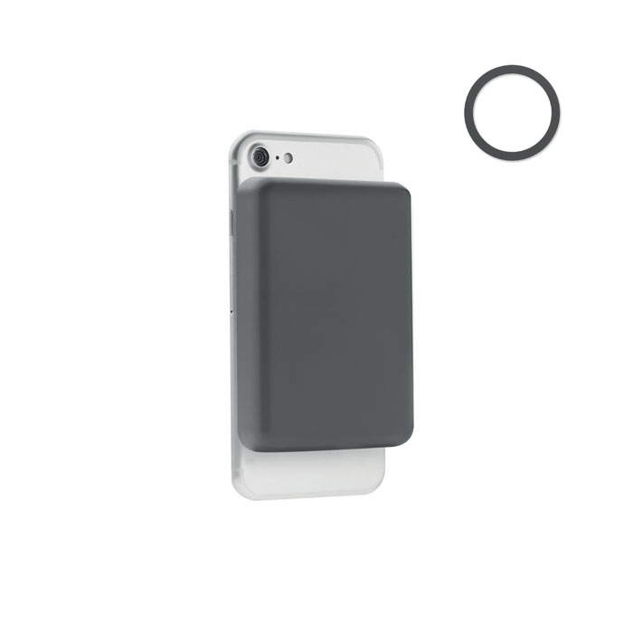 Chargeur magnétique personnalisable 5000 mAh - Doubletic gris pierre